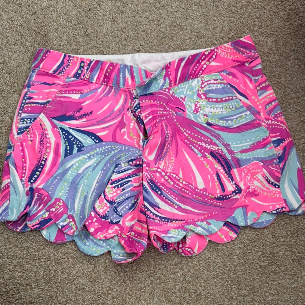 Vibrant Pink and Blue Women's Shorts